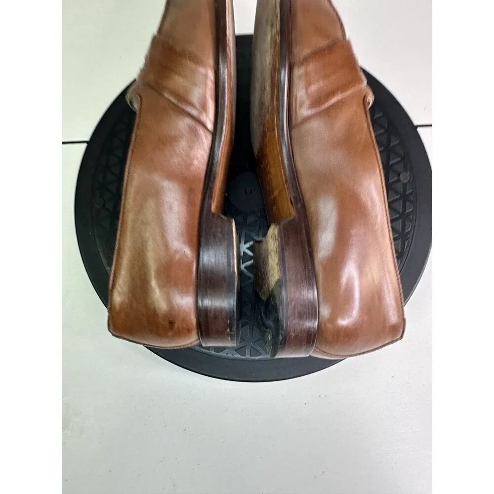 ZELLI Italian Handmade Dress Shoes Soft Calfskin Penny Loafers Sz 9.5